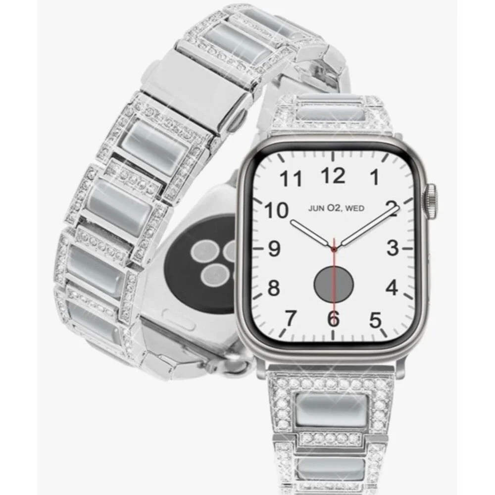 Handodo Guard Band Apple Watch Bend Silver White Catseye 42mm (44/45/46/49mm)